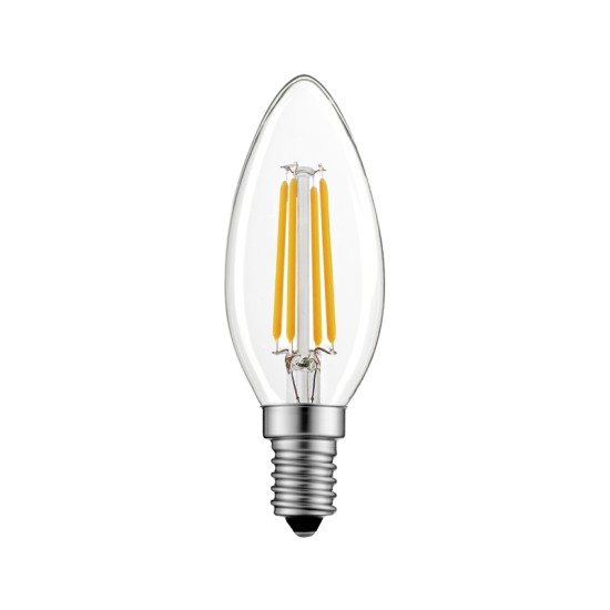 LED FILAMENT E14 CANDLE 6.5W 6500K 230V AC 850LM RA80