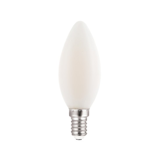 LED FILAMENT E14 CANDLE FROSTY 6W 2700K 230V AC 540LM RA80