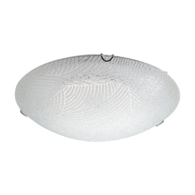 ΠΛΑΦΟΝΙΕΡΑ 2ΧΕ27 ΚΡΥΣΤΑΛΙΖΕ ΓΥΑΛΙ+ΜΕΤΑΛΛΟ 30Χ15ΧΗ10CM FORCE