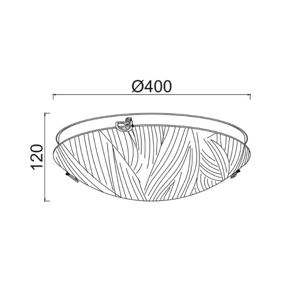 ΠΛΑΦΟΝΙΕΡΑ  3ΧΕ27 ΚΡΥΣΤΑΛΙΖΕ ΓΥΑΛΙ+ΜΕΤΑΛΟ Φ40ΧΗ12CM FORCE