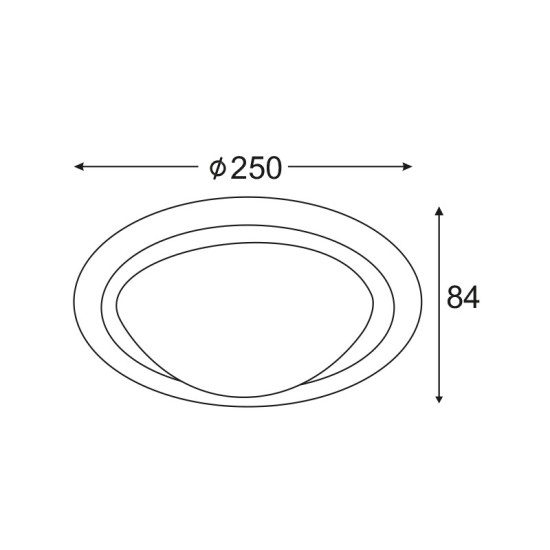 ΠΛΑΦΟΝΙΕΡΑ ΑΚΡΥΛΙΚΗ ΣΤΡΟΓΓΥΛΗ Φ27CM 1XE27 VALLETTA