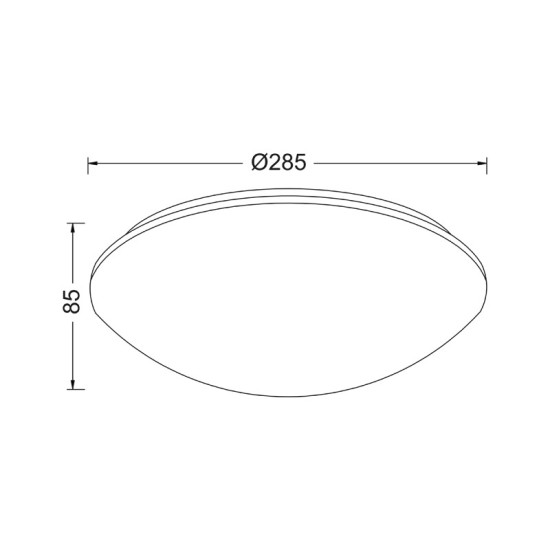 ΕΠΙΤΟΙΧΙΟ/ΟΡΟΦΗΣ Φ/Σ 1ΧΕ27 ΛΕΥΚΟ ΑΚΡΥΛΙΚΟ Φ28,5ΧΗ8,5CM VEGAS