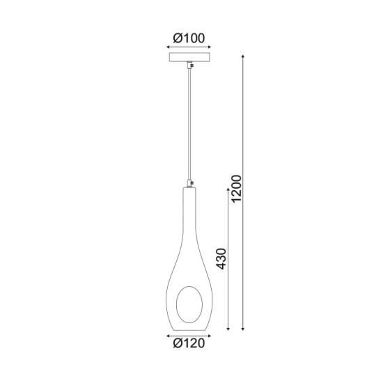 ΚΡΕΜΑΣΤΟ ΓΥΑΛΙ ΤΡΥΠΑ 1ΧΕ14 CAVE