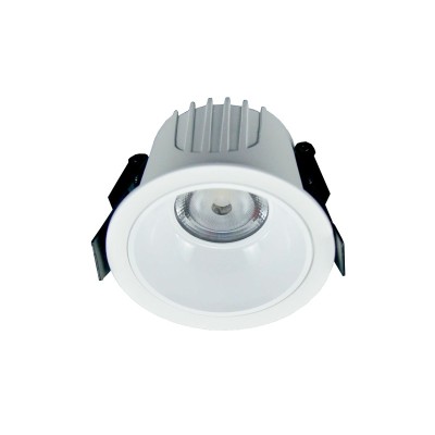 LED WHITE RECESSED DOWNLIGHT 10W 4000K 1100Lm 40° IP44 230V AC Ra80 Φ87*62MM 5YRS

