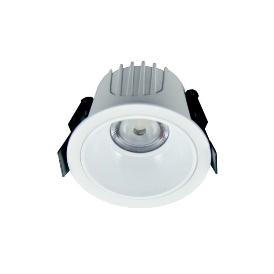 LED WHITE RECESSED DOWNLIGHT 20W 6500K 2300Lm 40° IP44 230V AC Ra80 Φ107*70MM 5YRS
