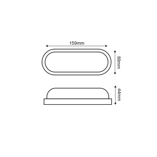 LED PC WHITE WALL LUMINAIRE 230V AC IP65 10W 930lm 4000K 110° Ra80