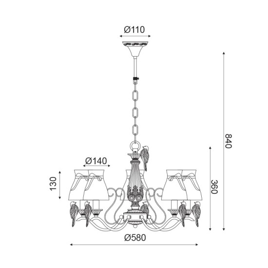 ^ΚΡΕΜ Φ/Σ 5ΧΕ14 ΜΕΤΑΛ ΛΕΥΚΟ-ΧΡΥΣΟ+ΛΕΥΚΟ ΑΜΠΑΖΟΥΡ Φ58ΧΗ84CM EKAVI