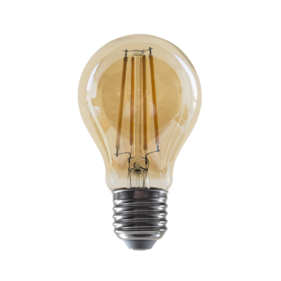LED FILAMENT E27 DIM A60 AMBER 8W 2700K 230V AC 900LM RA80 LED FILAMENT E27 DIM A60 AMBER 8W 2700K 230V AC 900LM RA80