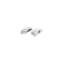 SET OF GREY PLASTIC END CAPS FOR P114N, 1 WITHOUT HOLE & 1 WITH HOLE	