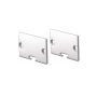 SET OF WHITE PLASTIC END CAPS FOR P117, 1PC WITH HOLE & 1PC WITHOUT HOLE 