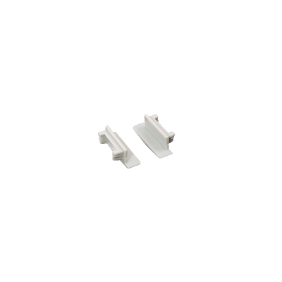 SET OF WHITE PLASTIC END CAPS FOR P119, 1PC WITH HOLE & 1PC WITHOUT HOLE  SET OF WHITE PLASTIC END CAPS FOR P119, 1PC WITH HOLE & 1PC WITHOUT HOLE