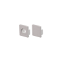 SET OF GREY PLASTIC END CAPS FOR P121, P122, P123 1PC WITH HOLE & 1PC WITHOUT HOLE 