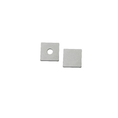 SET OF WHITE PLASTIC END CAPS FOR P124, 1PC WITH HOLE & 1PC WITHOUT HOLE 