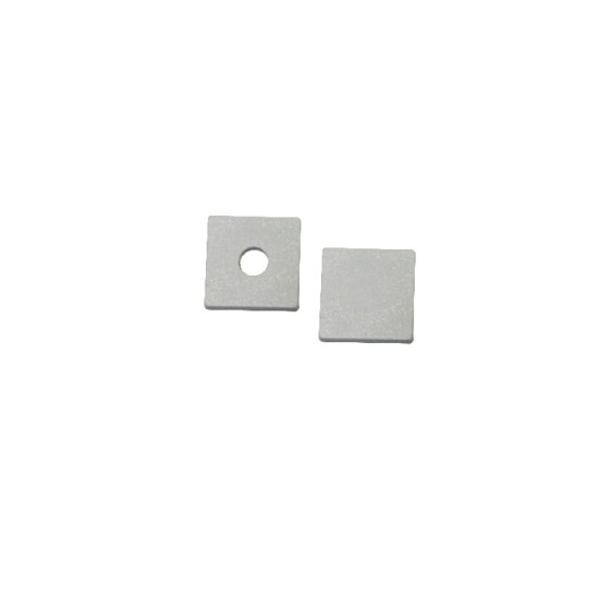 SET OF WHITE PLASTIC END CAPS FOR P124, 1PC WITH HOLE & 1PC WITHOUT HOLE 
