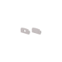 SET OF GREY PLASTIC END CAPS FOR P125 1PC WITH HOLE & 1PC WITHOUT HOLE 