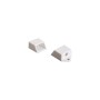 SET OF WHITE PLASTIC END CAPS FOR P151, 2PCS WITH HOLE 