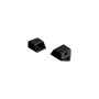 SET OF BLACK PLASTIC END CAPS FOR PROFILE P151B, 2PCS WITH HOLE 