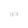 SET OF WHITE PLASTIC END CAPS FOR P189 1PC WITH HOLE & 1PC WITHOUT HOLE 