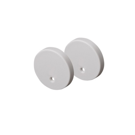 SET OF SILVER PLASTIC END CAPS FOR PROFILE P230, 2 PCS WITHOUT HOLE  