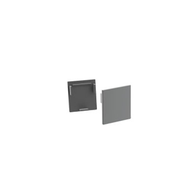 SET OF SILVER PLASTIC END CAPS FOR PROFILE P3235 - SET 2PCS WITHOUT HOLES SET OF SILVER PLASTIC END CAPS FOR PROFILE P3235 - SET 2PCS WITHOUT HOLES