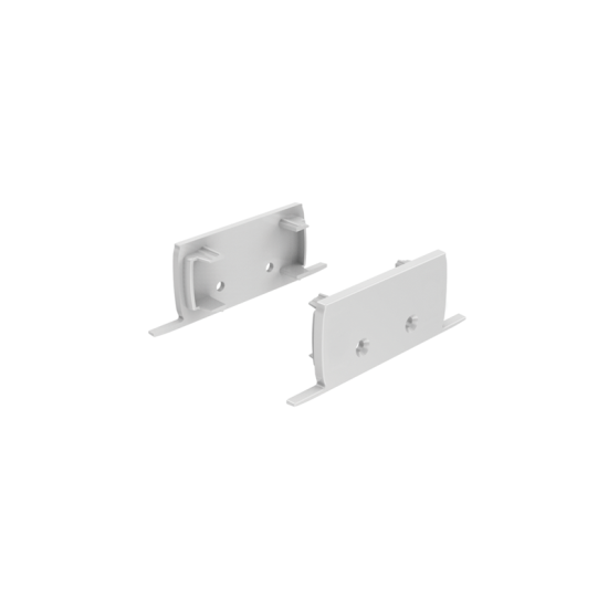 SET OF GREY PLASTIC END CAPS FOR P50N, 2 WITHOUT HOLE