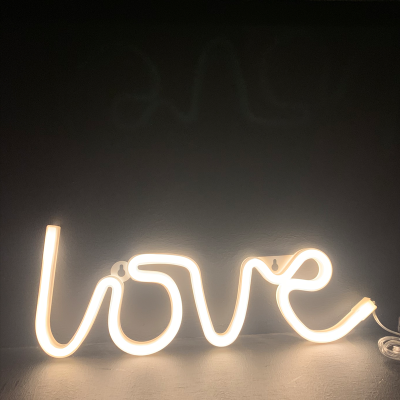 LOVE, 118 NEON LED LIGHTS WITH BATTERY (3xAA)/USB, WW, IP20, 35.5x2x13cm LOVE, 118 NEON LED LIGHTS WITH BATTERY (3xAA)/USB, WW, IP20, 35.5x2x13cm