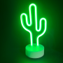 "CACTUS" 45 NEON LED LIGHTS WITH BATTERY (3xAA)/USB GREEN IP20 15x10x25.5cm