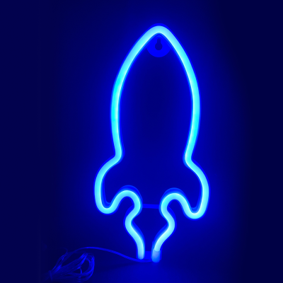 ROCKET, 87 NEON LED LIGHTS WITH BATTERY (3xAA)/USB, BLUE, IP20, 13.5x2x27cm ROCKET, 87 NEON LED LIGHTS WITH BATTERY (3xAA)/USB, BLUE, IP20, 13.5x2x27cm