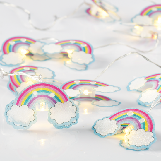 PLASTIC RAINBOW, 10 LED ΛΑΜΠΑΚΙΑ ΣΕ ΣΕΙΡΑ ΜΕ ΜΠΑΤΑΡΙΕΣ (2xAA), WW, IP20, 135+30cm, ΔΙΑΦΑΝ