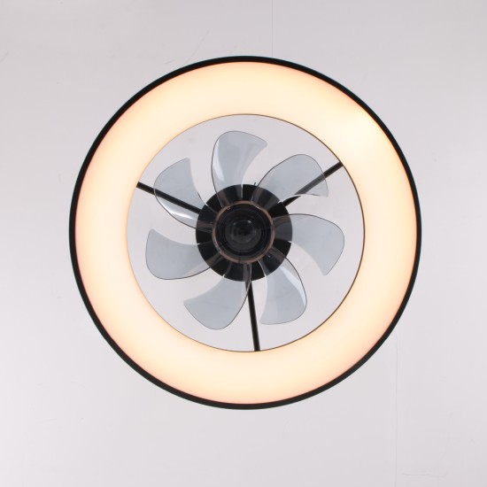 ΑΝΕΜΙΣΤΗΡΑΣ ΟΡΟΦΗΣ 20 DIM ΜΑΥΡΟΣ 7 ΠΤΕΡΥΓΙΑ ABS ΤΗΛΕΧΕΙΡΙΣΤΗΡΙΟ& ΧΡΟΝΟΔΙΑΚΟΠΤΗ LED 34W 3332L Φ300mm