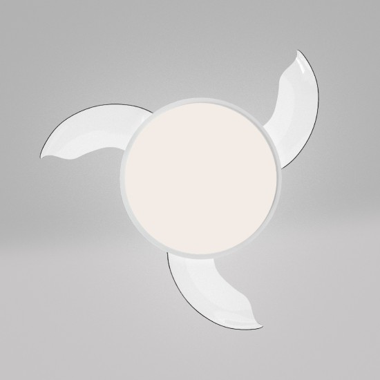 ΑΝΕΜ/ΡΑΣ ΜΕ ΦΩΣ LED CCT 36W ΜΕ ΑΝΑΔ/ΝΑ ΠΤΕΡΥΓΙΑ &ΤΗΛ/ΡΙΟ DC35W DIMMABLE Φ106ΕΚ ΛΕΥΚΟΣ