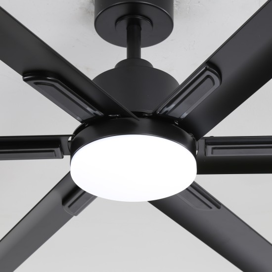 ΑΝΕΜΙΣΤΗΡΑΣ ΟΡΟΦΗΣ ΜΑΥΡΟΣ CCT DIMMABLE &ΤΗΛ/ΡΙΟ DC45W Φ165 6 ΠΤΕΡΥΓΙΑ ΑΛΟΥΜΙΝΙΟΥ 