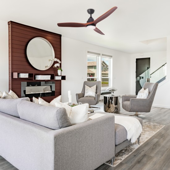 ΑΝΕΜΙΣΤΗΡΑΣ ΟΡΟΦΗΣ DIMMABLE ΦΩΣ Φ132 DC40W 3 ΞΥΛΙΝΑ ΚΑΦΕ ΠΤΕΡΥΓΙΑ ΤΗΛΕΧΕΙΡΙΣΤΗΡ 2 ΑΝΑΡΤΗΣΕΙΣ 15&25ΕΚ