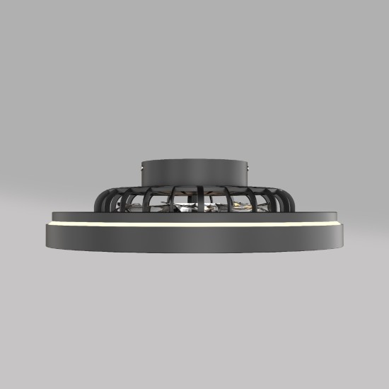 ΑΝΕΜΙΣΤΗΡΑΣ ΟΡΟΦΗΣ ΠΛΑΦΟΝΙΕΡΑ SMART ΜΑΥΡΗ DIMMABLE DC22W Φ50 7 ΔΙΑΦΑΝH ABS ΠΤΕΡΥΓΙΑ ΤΗΛΕΧΕΙΡΙΣΤΗΡΙΟ