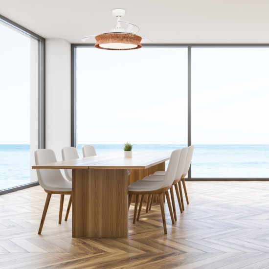  ΑΝΕΜΙΣΤΗΡΑΣ ΟΡΟΦΗΣ DIM ΜΑΤ ΛΕΥΚΟ 3 ΠΤΕΡΥΓΙΑ PC ΤΗΛΕΧΕΙΡΙΣΤΗΡΙΟ ΧΡΟΝΟΔΙΑΚΟΠΤΗ 36W CCT 35W