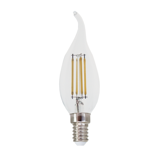 LED FILAMENT E14 STEP-DIM C35 WITH TIP 4W 2700K 230V AC 570LM RA80