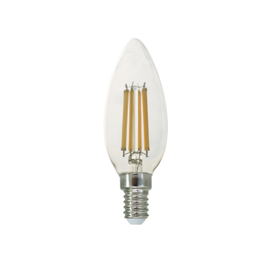 LED FILAMENT E14 C35 6W 4000K 230V AC 770LM RA80