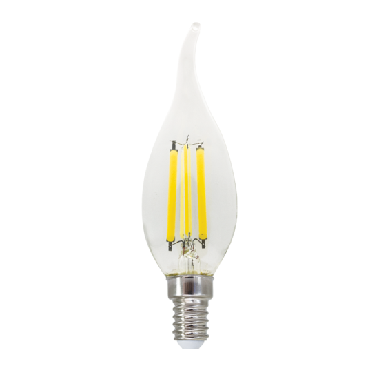 LED FILAMENT E14 C35 WITH TIP 6W 4000K 230V AC 770LM RA80