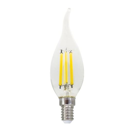 LED FILAMENT E14 C35 WITH TIP 6W 2700K 230V AC 760LM RA80 LED FILAMENT E14 C35 WITH TIP 6W 2700K 230V AC 760LM RA80