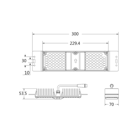 ^LED MODULE 60W 6.000K 6.900LM 90˚ 50.000HRS IP66 230V AC