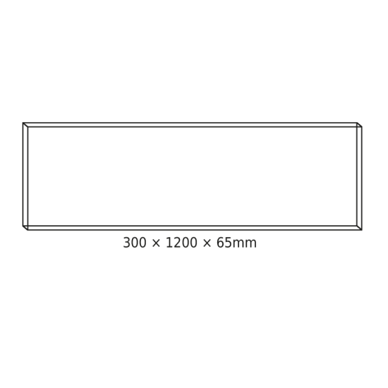 CEILING ALUM FRAME 30x120x6.5cm FOR OTIS & PILO LED PANELS (WITH SCREWS)