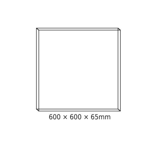 CEILING ALUM FRAME 60x60x6.5cm FOR OTIS & PILO LED PANELS (WITH SCREWS)