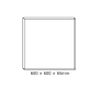 CEILING ALUM FRAME 60x60x6.5cm FOR OTIS & PILO LED PANELS (WITH SCREWS)