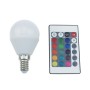 LED SMD BALL E14 230V 4W IR RGB+3000K 120° 300Lm Ra80