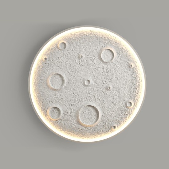 ΦΩΤΙΣΤΙΚΟ ΓΥΨΙΝΟ  ΣΤΡΟΓΓΥΛO MOND LED 24W 3000K 680LM Φ45CM 