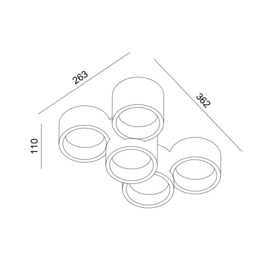 ΦΩΤΙΣΤΙΚΟ ΟΡΟΦΗΣ  ΓΥΨΙΝΟ ΣΤΡΟΓΓΥΛΟ GENI IV GX53