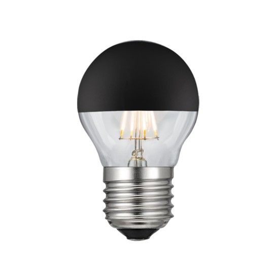 LED FILAMENT E27 BALL BLACK DIM 4W 2700K 230V AC 400LM RA80