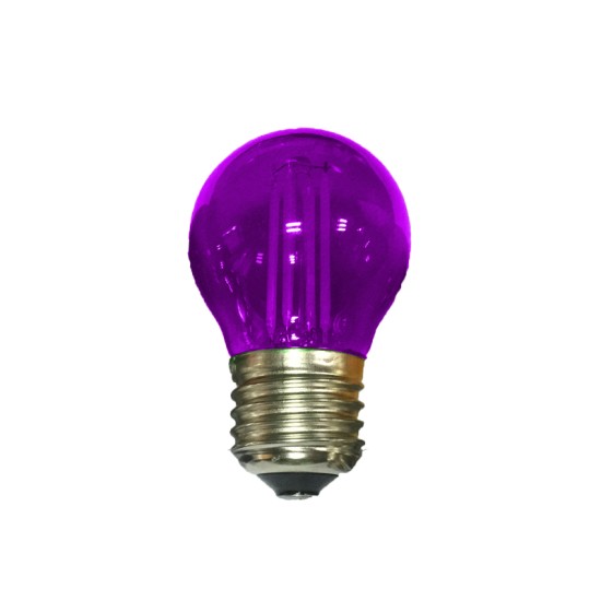 LED FILAMENT E27 BALL 4W PURPLE 230V AC 390LM RA80