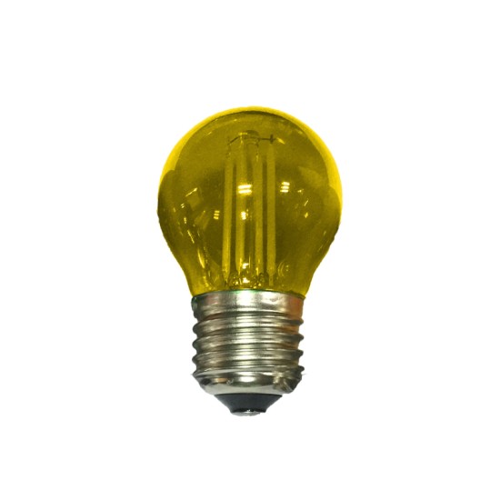 E27 YELLOW GLASS BALL 4W 230V AC 390LM LED COG