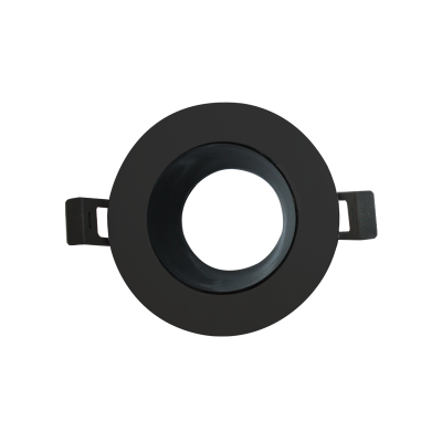 ΣΠΟΤ  GU10 ΣΤΡΟΓΓΥΛΟ ΧΩΝΕΥΤΟ ΣΤΑΘΕΡΟ ΑΛΟΥΜΙΝΙΟΥ ΜΑΥΡΟ Ø87mm